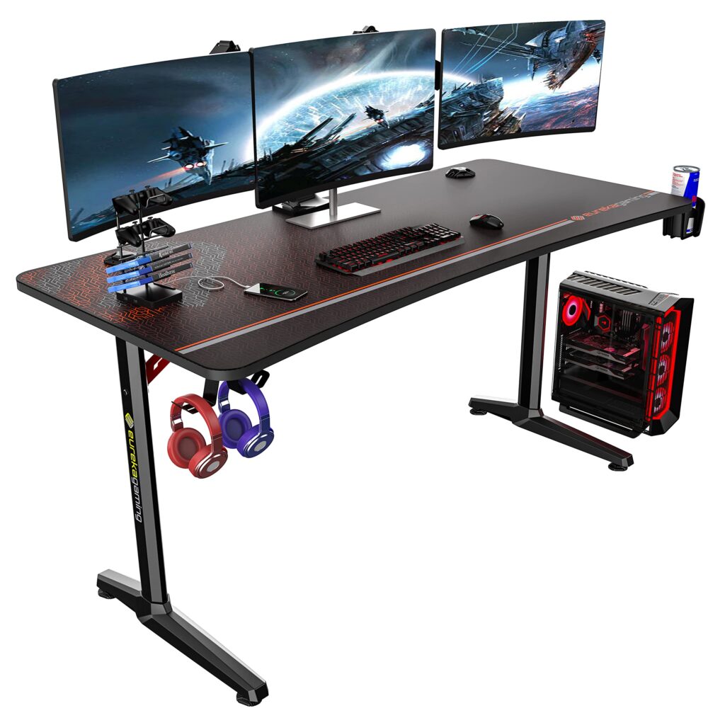 EUREKA ERGONOMIC Gaming Desk, 47 inch Gamer Workstation